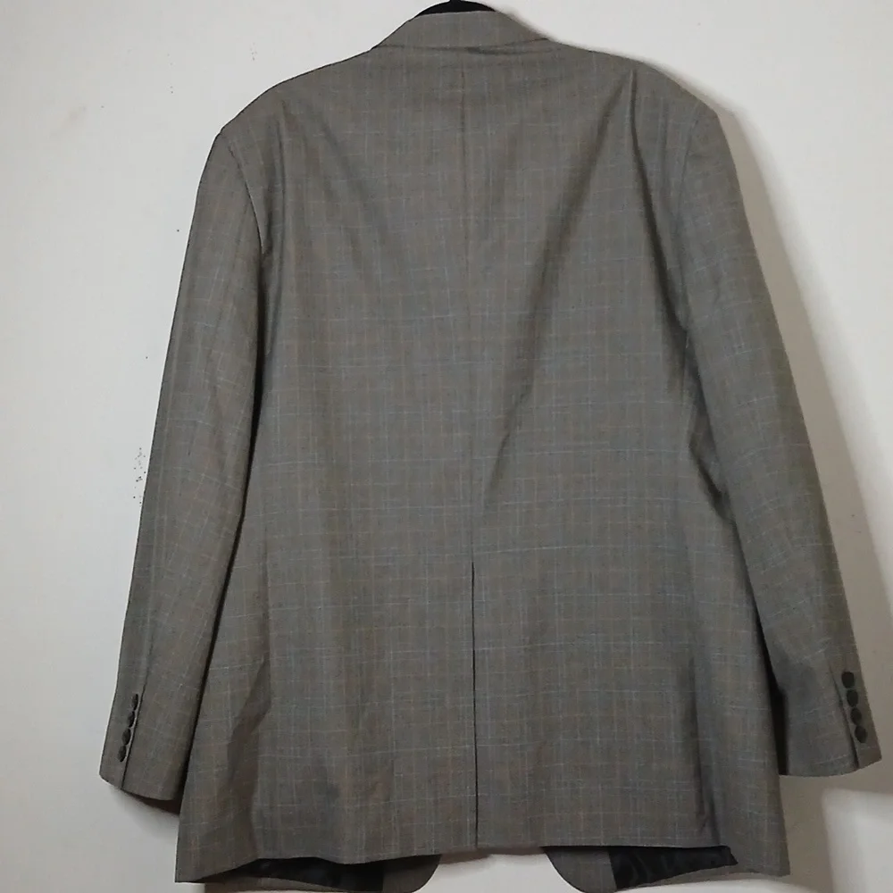 Haggar Mens Plaid‎ Coat Blazer Size 46L